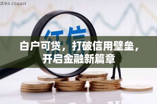 泗水白户可贷，打破信用壁垒，开启金融新篇章