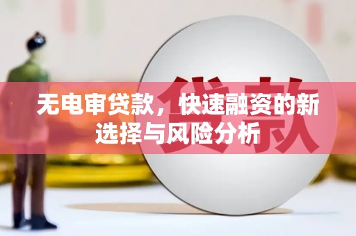泗水无电审贷款，快速融资的新选择与风险分析