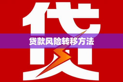 泗水贷款风险转移方法