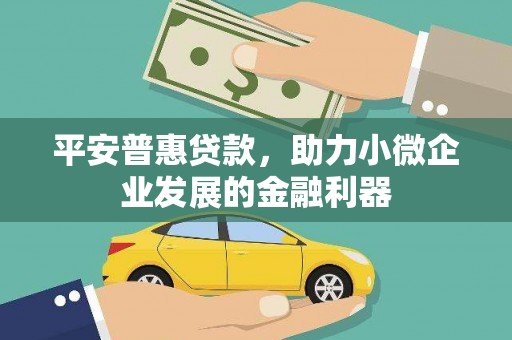 泗水平安普惠贷款，助力小微企业发展的金融利器