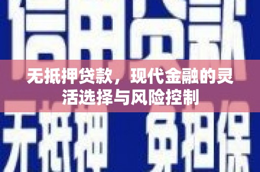 泗水无抵押贷款，现代金融的灵活选择与风险控制