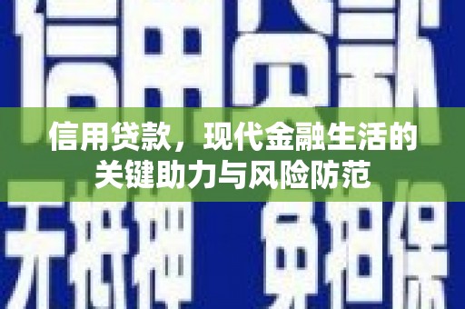 泗水信用贷款，现代金融生活的关键助力与风险防范