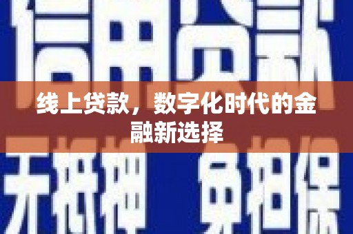 泗水线上贷款，数字化时代的金融新选择