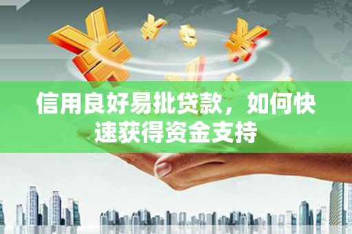 泗水信用良好易批贷款，如何快速获得资金支持