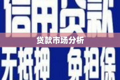 泗水贷款市场分析