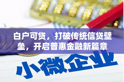 泗水白户可贷，打破传统信贷壁垒，开启普惠金融新篇章
