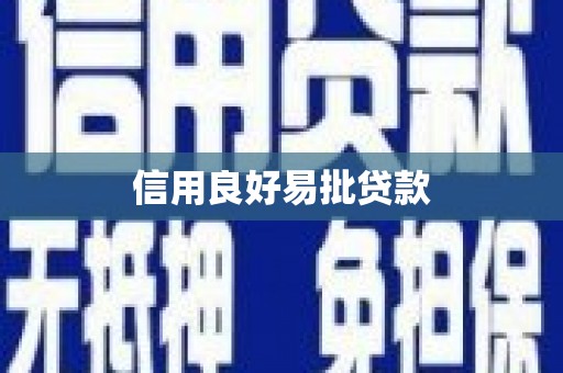 泗水信用良好易批贷款